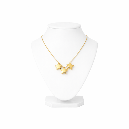 Triple Star Pendant Necklace