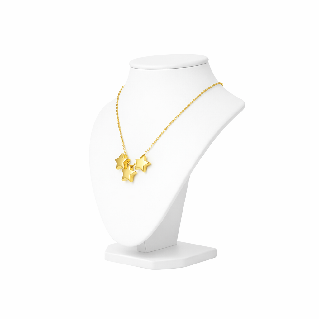 Triple Star Pendant Necklace