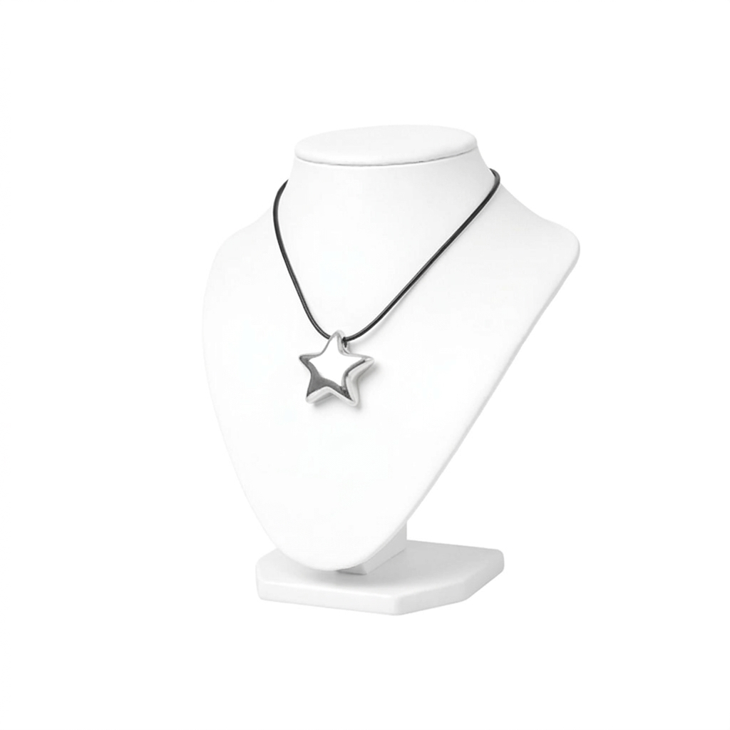 Black Cord Polished Star Pendant Necklace