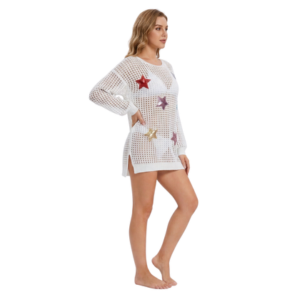 Starlight Mesh Cover Up Dress