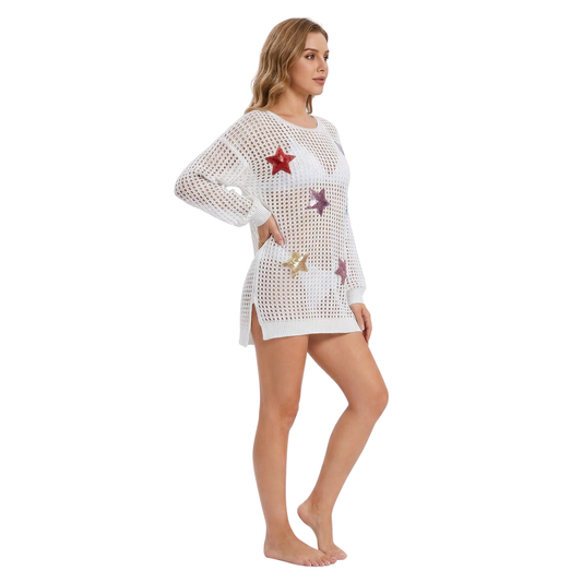 Starlight Mesh Cover Up Dress