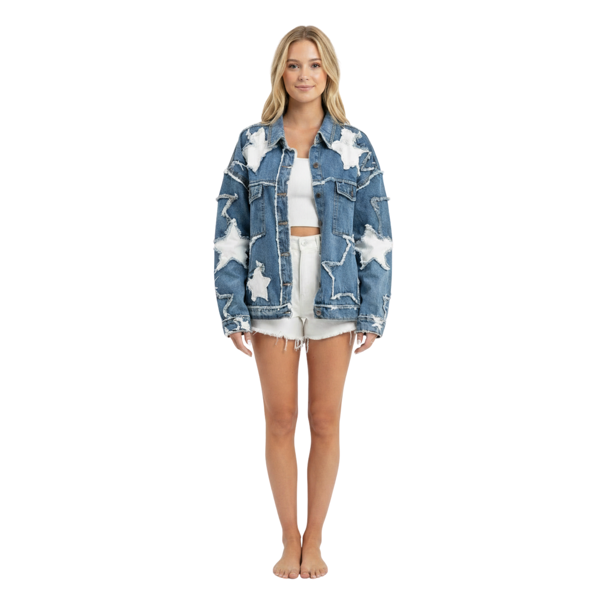 Starlight Patchwork Denim Jacket