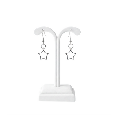 925 Sterling Silver Minimal Star Hook Earrings