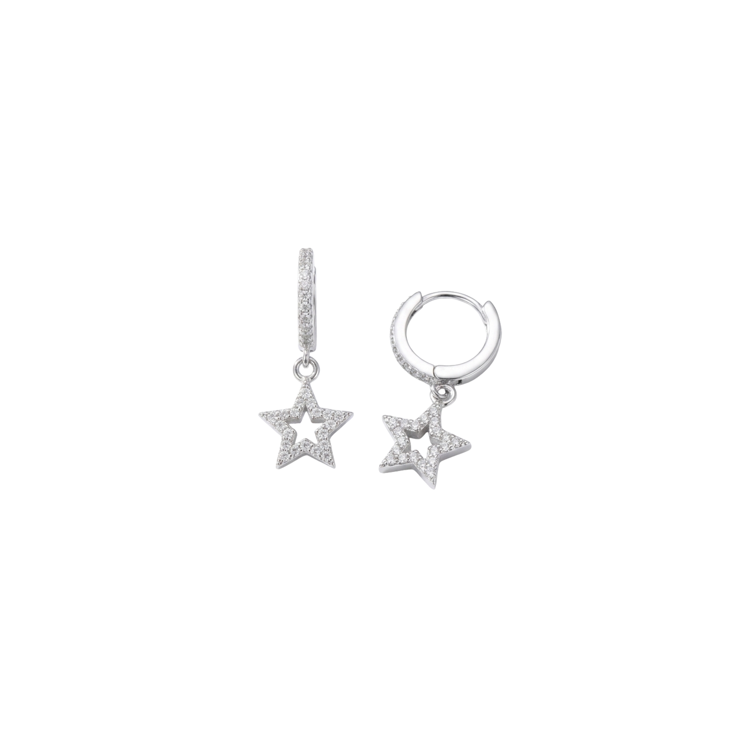 Luxury Moissanite Star Drop Hoop Earrings