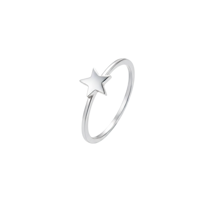 Minimal Star Band Ring