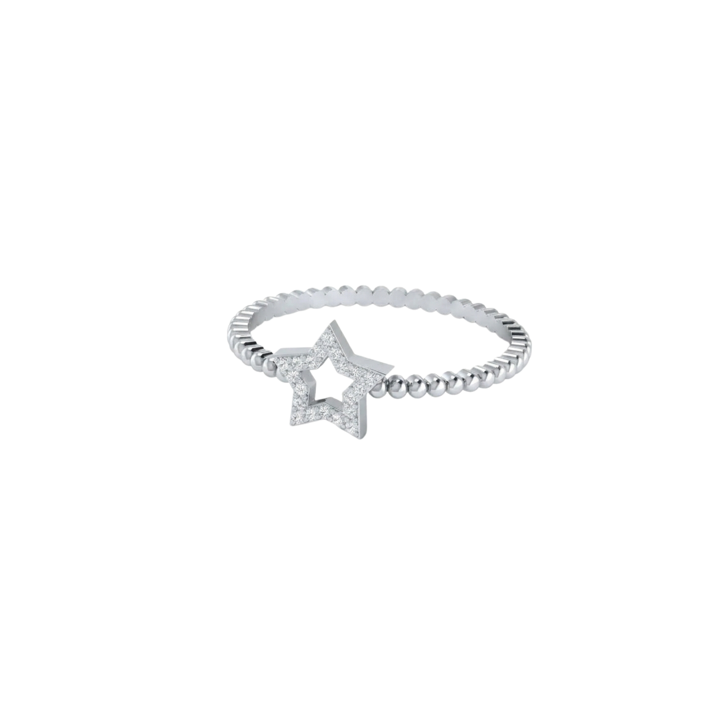 Diamond Star Bubble Band Ring