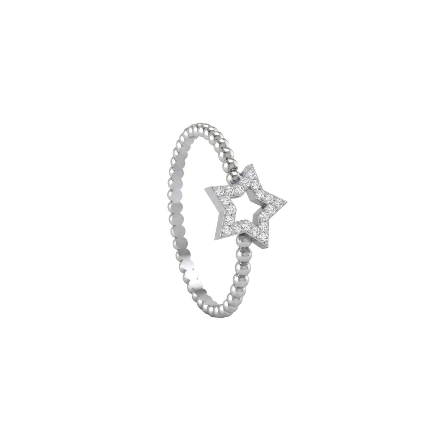 Diamond Star Bubble Band Ring