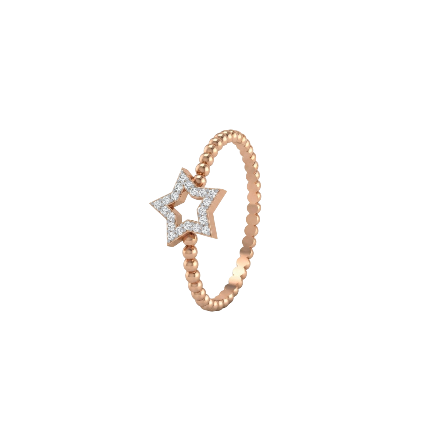Diamond Star Bubble Band Ring