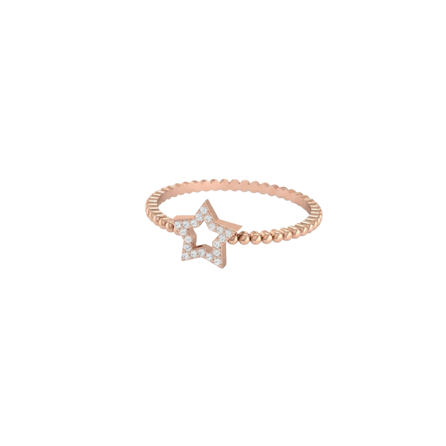 Diamond Star Bubble Band Ring
