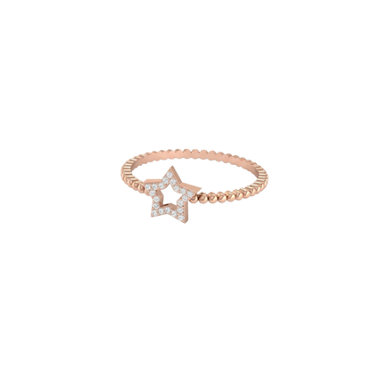 Diamond Star Bubble Band Ring