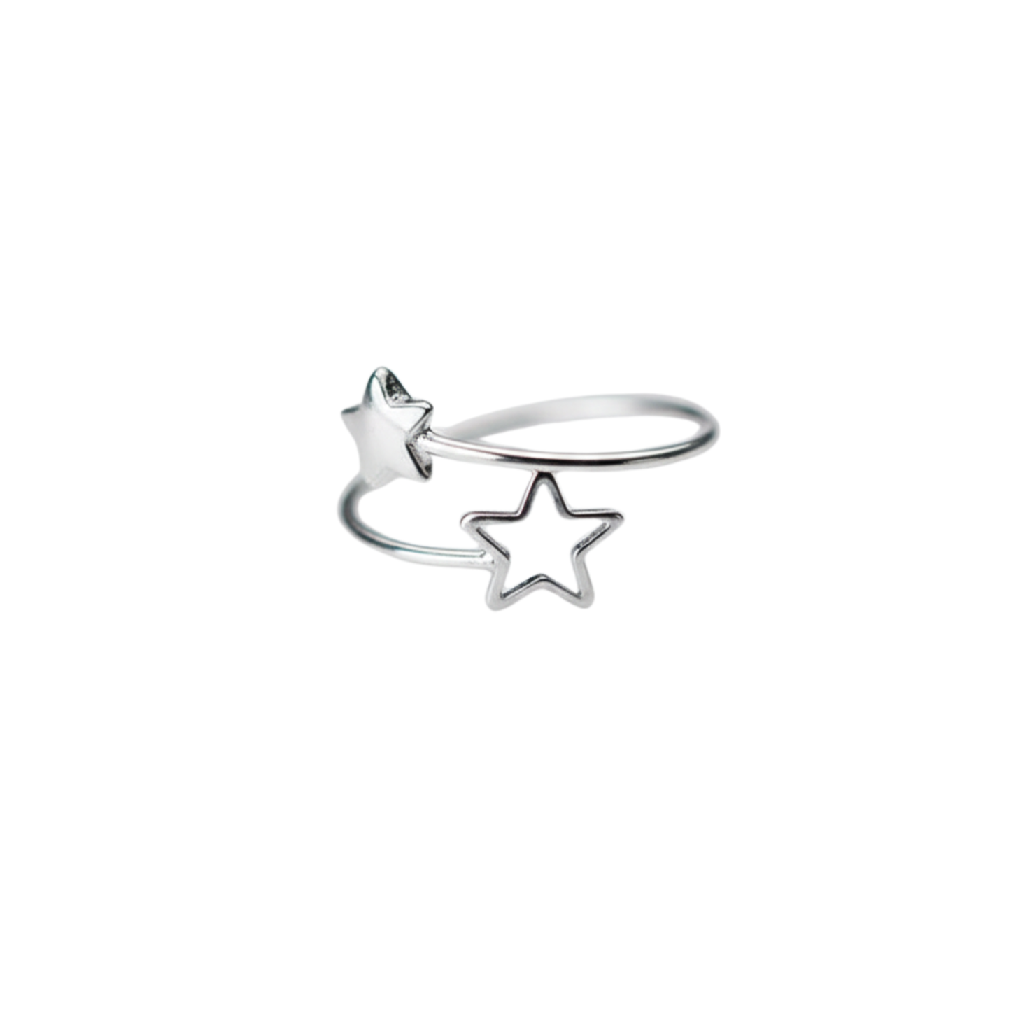 Double Star Open Ring