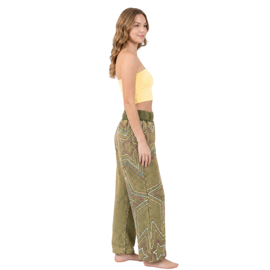 Washed Star Jogger Pants