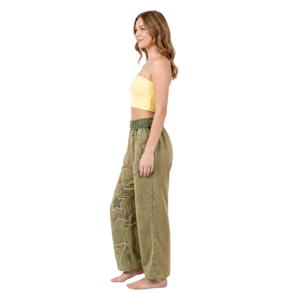 Washed Star Jogger Pants