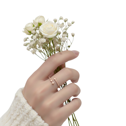 Triple Star Open CZ Ring