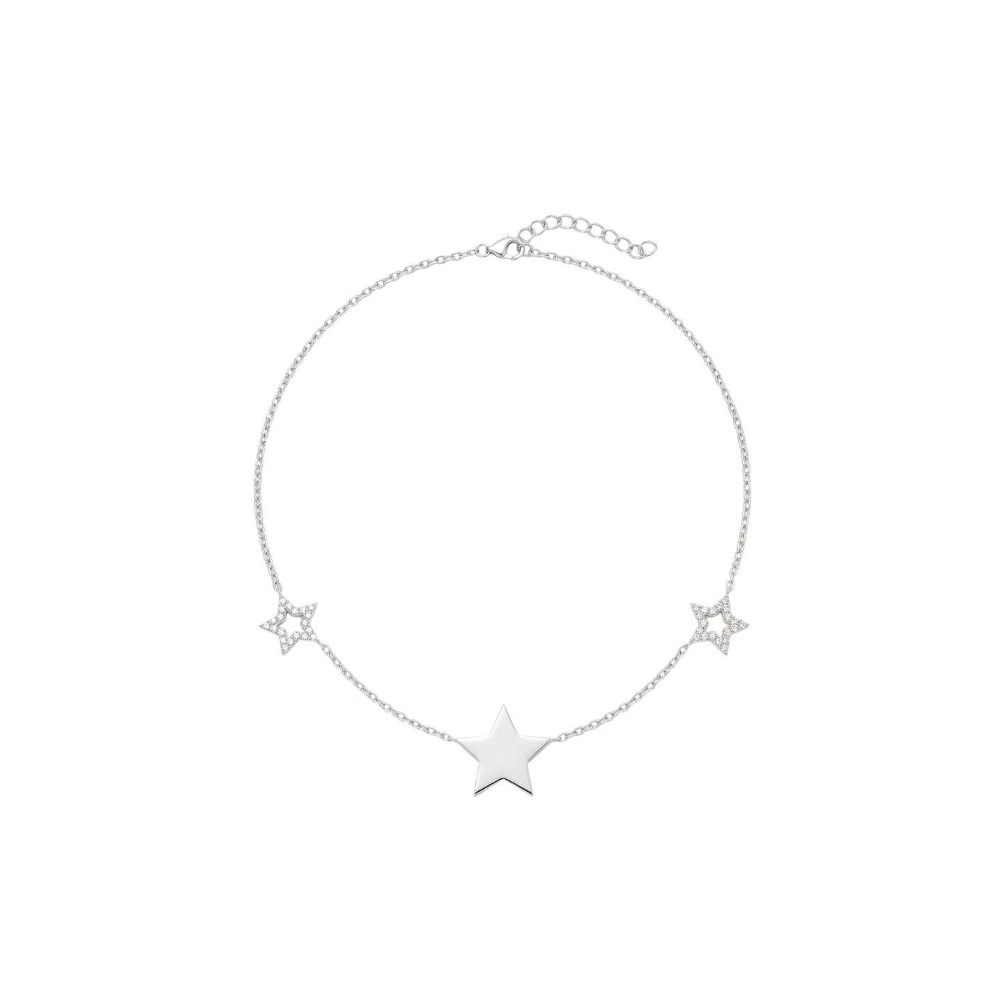 Triple Star Charm Necklace