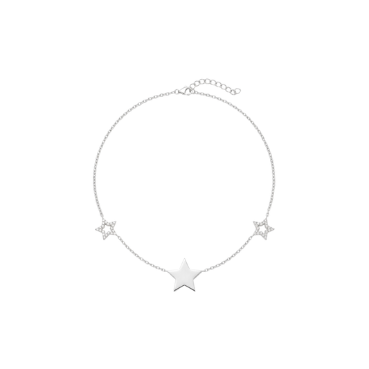 Triple Star Charm Necklace