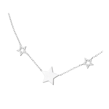 Triple Star Charm Necklace