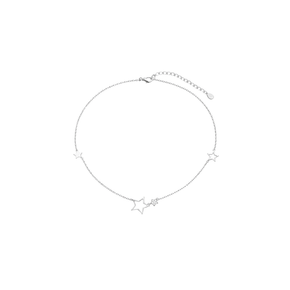 Sterling Silver Multi-Star Necklace