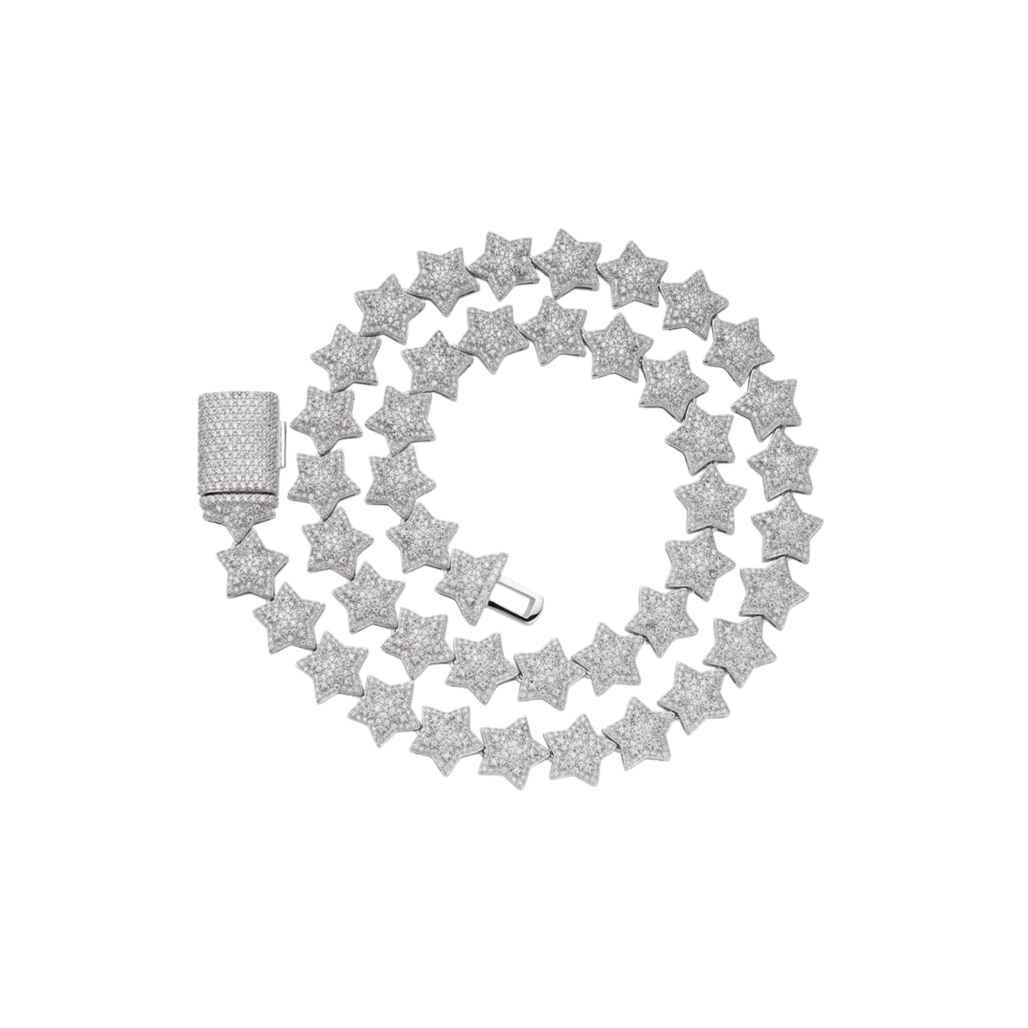 Iced Star Link Moissanite Necklace