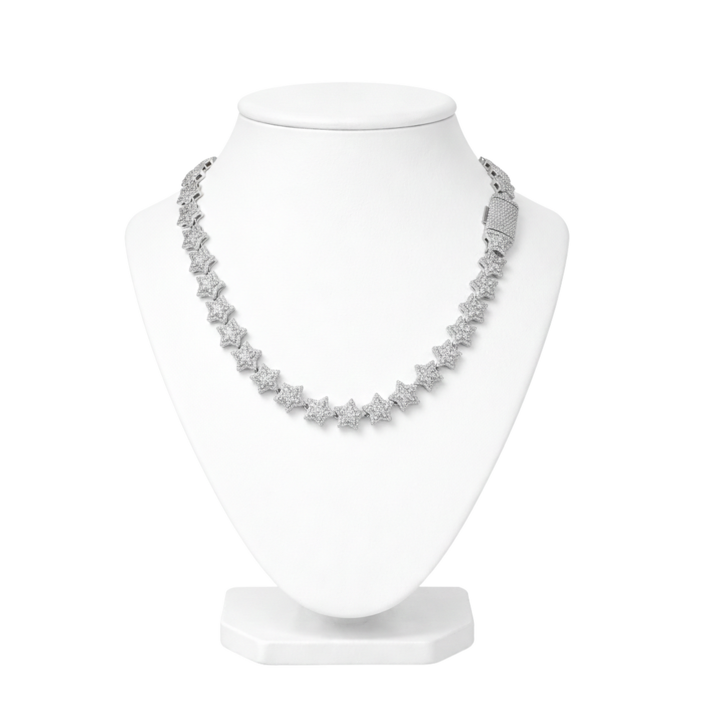 Iced Star Link Moissanite Necklace