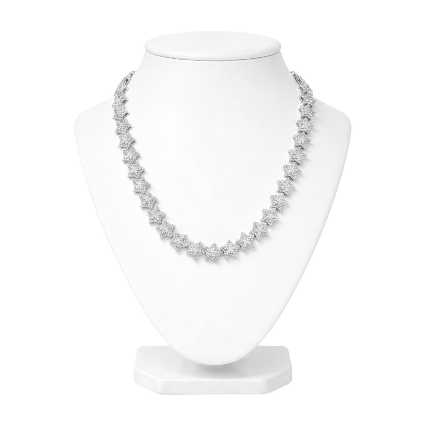 Iced Star Link Moissanite Necklace