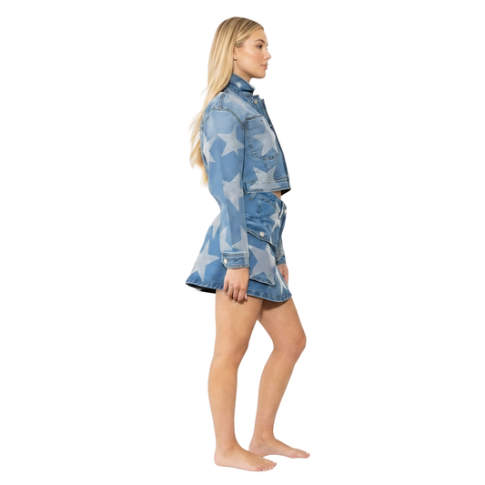 Rhinestone Star Denim Set