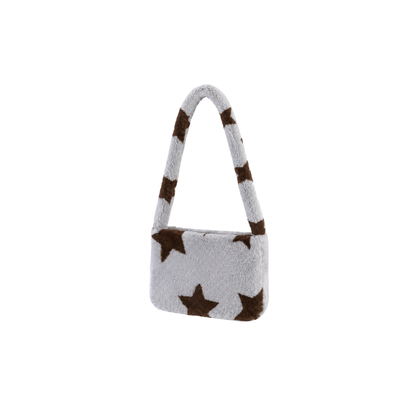 Plush Star Faux Fur Handbag