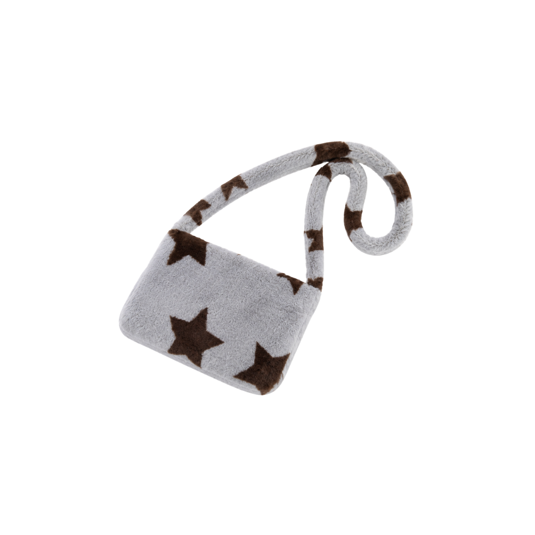Plush Star Faux Fur Handbag
