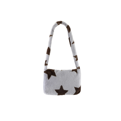 Plush Star Faux Fur Handbag