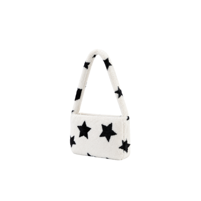 Plush Star Faux Fur Handbag