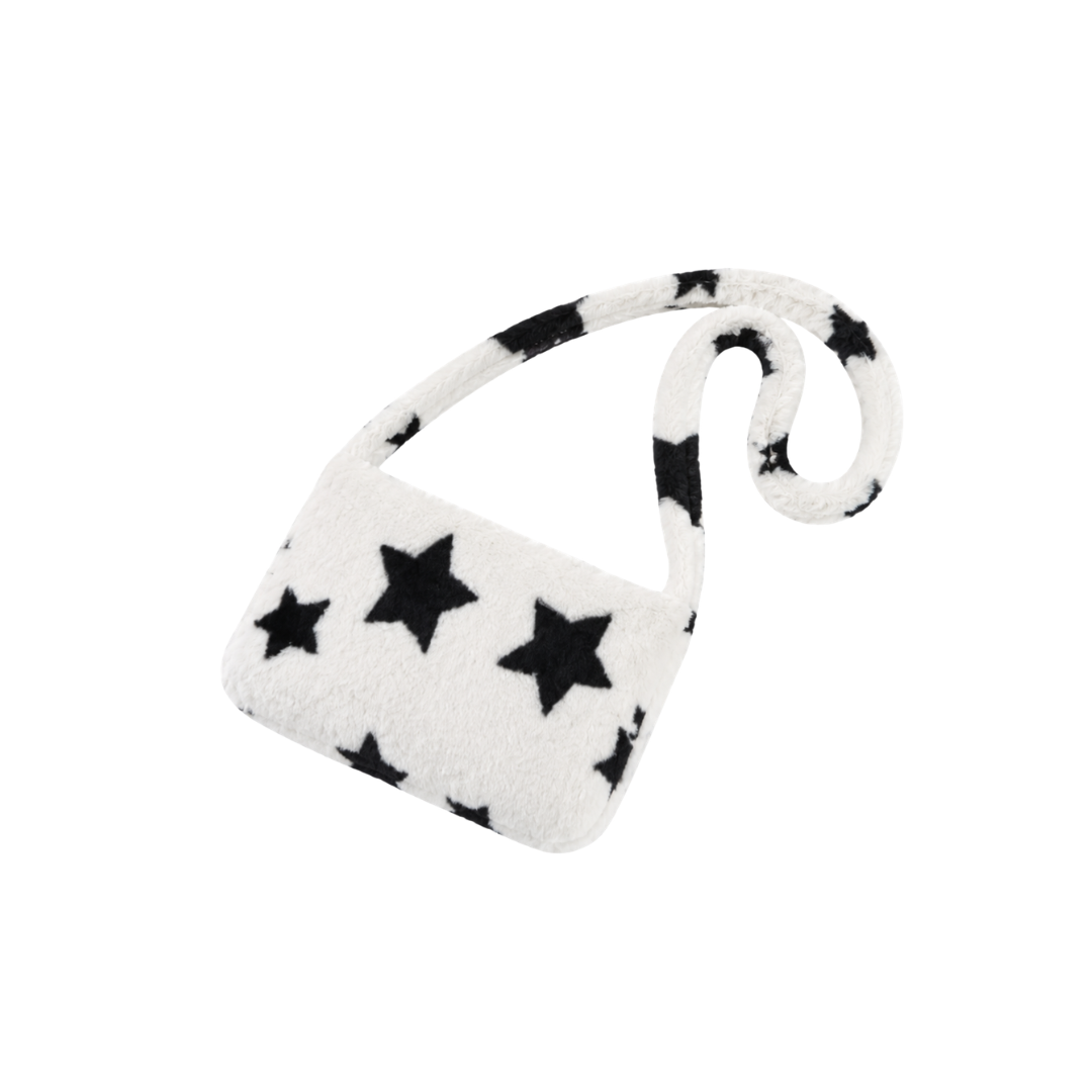 Plush Star Faux Fur Handbag