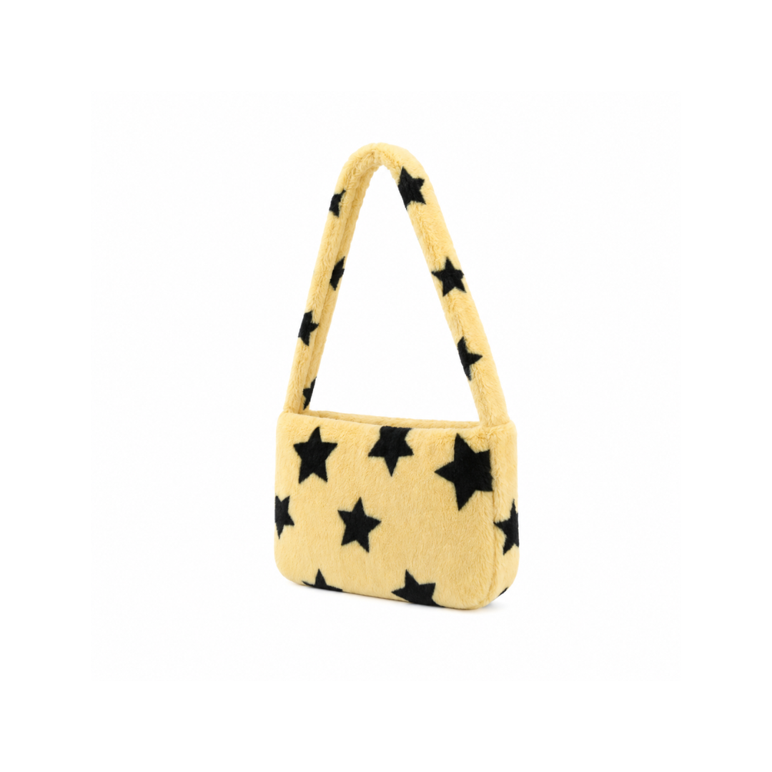 Plush Star Faux Fur Handbag