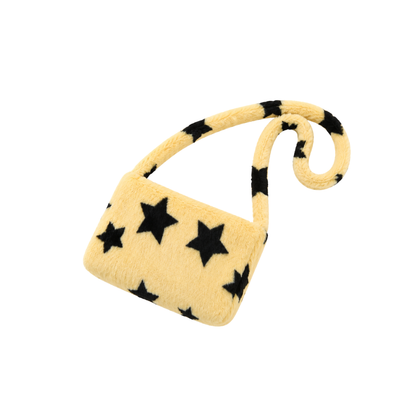 Plush Star Faux Fur Handbag