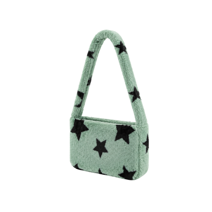 Plush Star Faux Fur Handbag