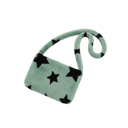 Plush Star Faux Fur Handbag