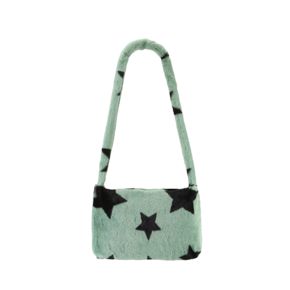Plush Star Faux Fur Handbag