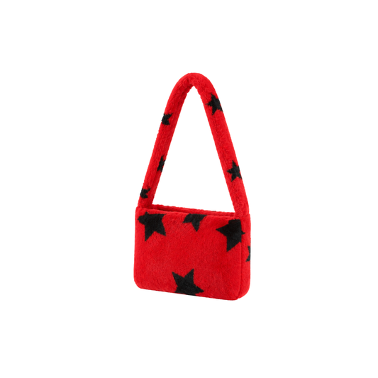 Plush Star Faux Fur Handbag