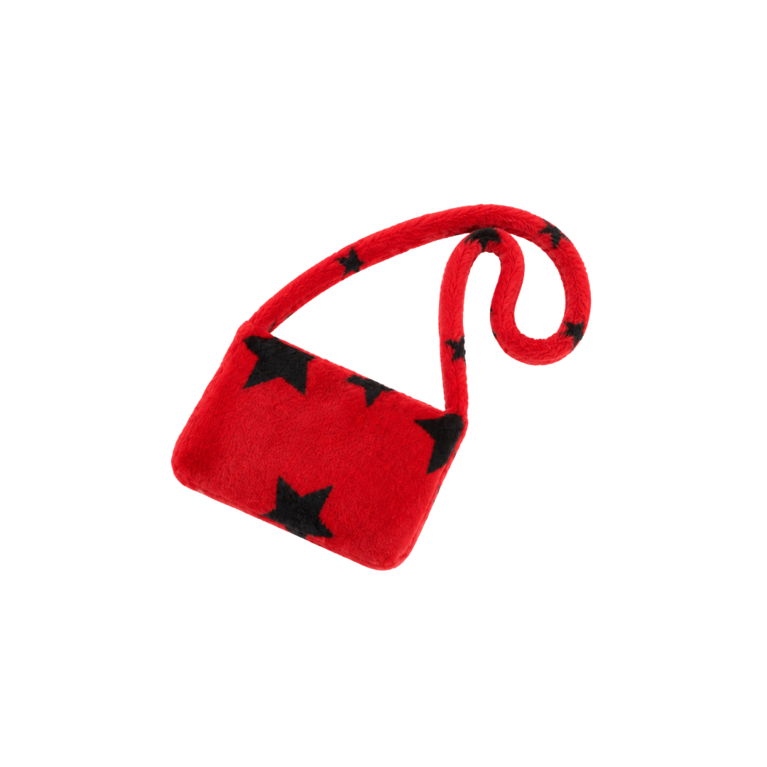 Plush Star Faux Fur Handbag