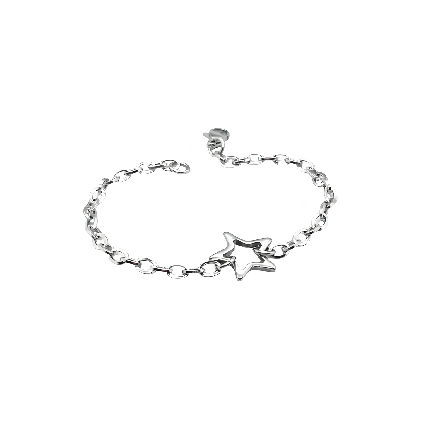 316L Stainless Steel Open Star Chain Bracelet