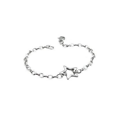 316L Stainless Steel Open Star Chain Bracelet