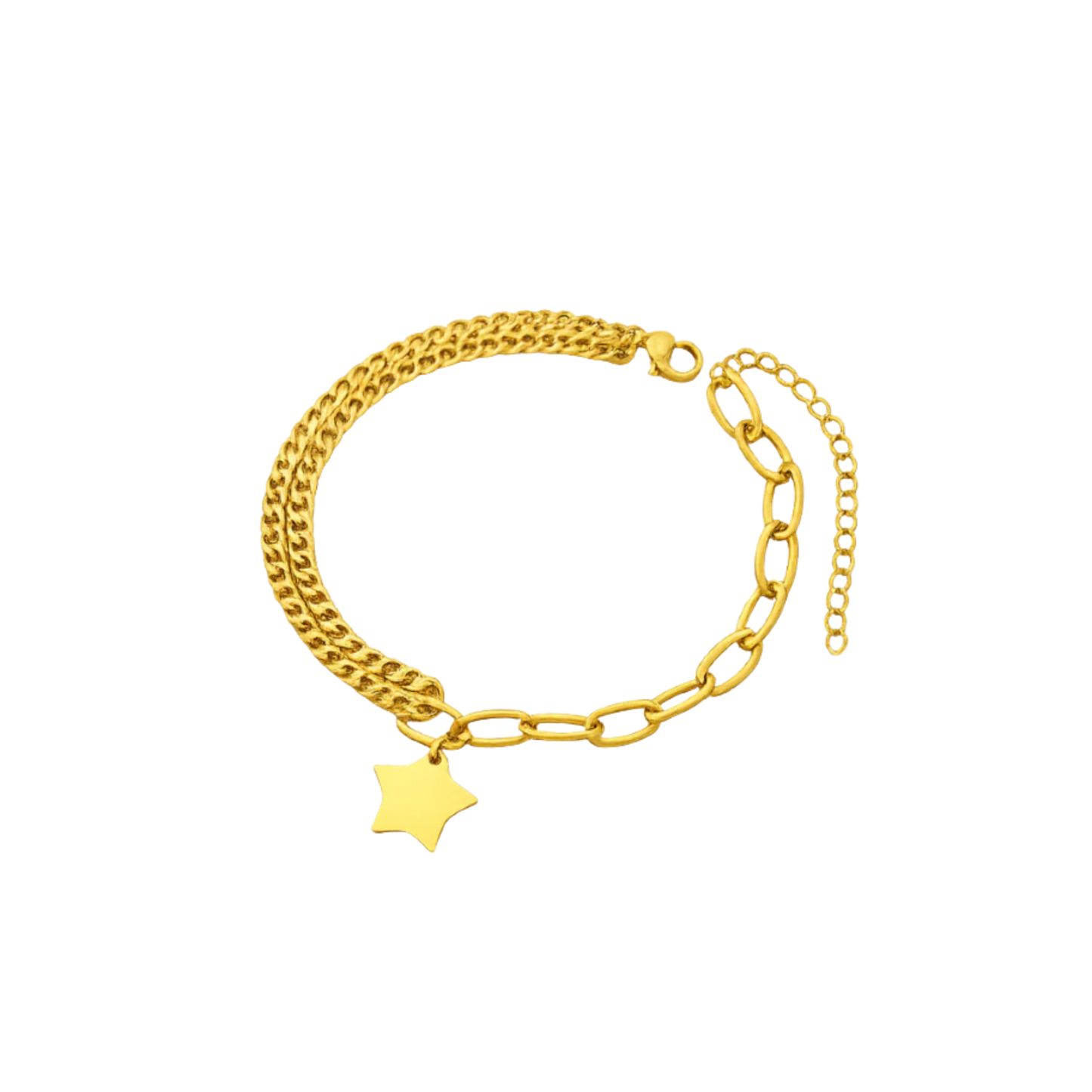 Stainless Steel Star Charm Chain Bracelet