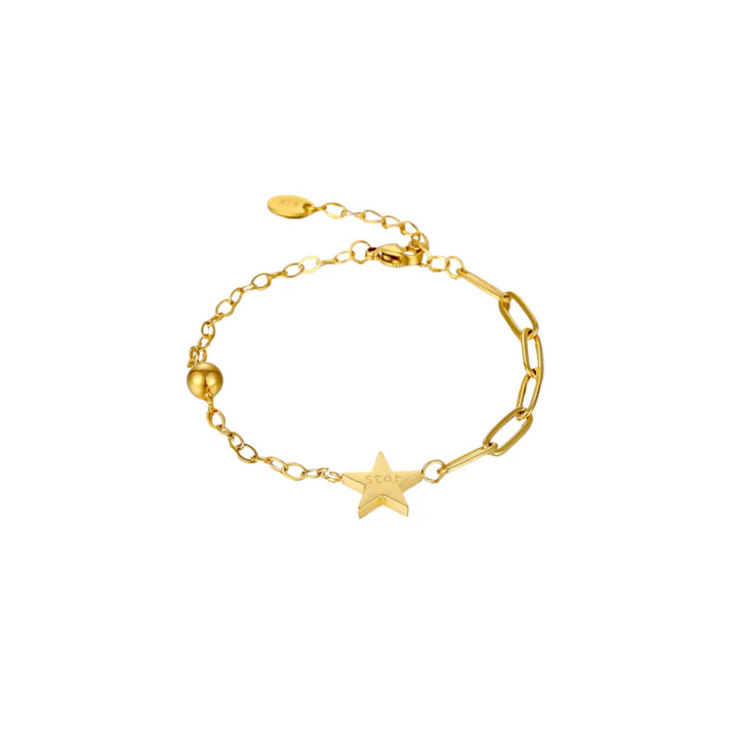 18K Gold Plated Eastern Star Chain Bracelet