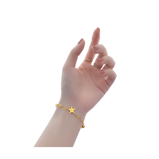 18K Gold Plated Eastern Star Chain Bracelet