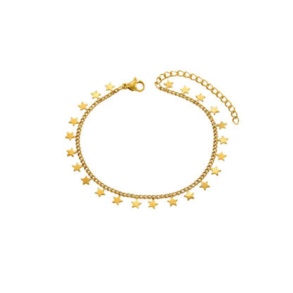 Gold Tiny Star Charm Bracelet