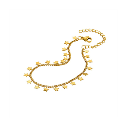 Gold Tiny Star Charm Bracelet