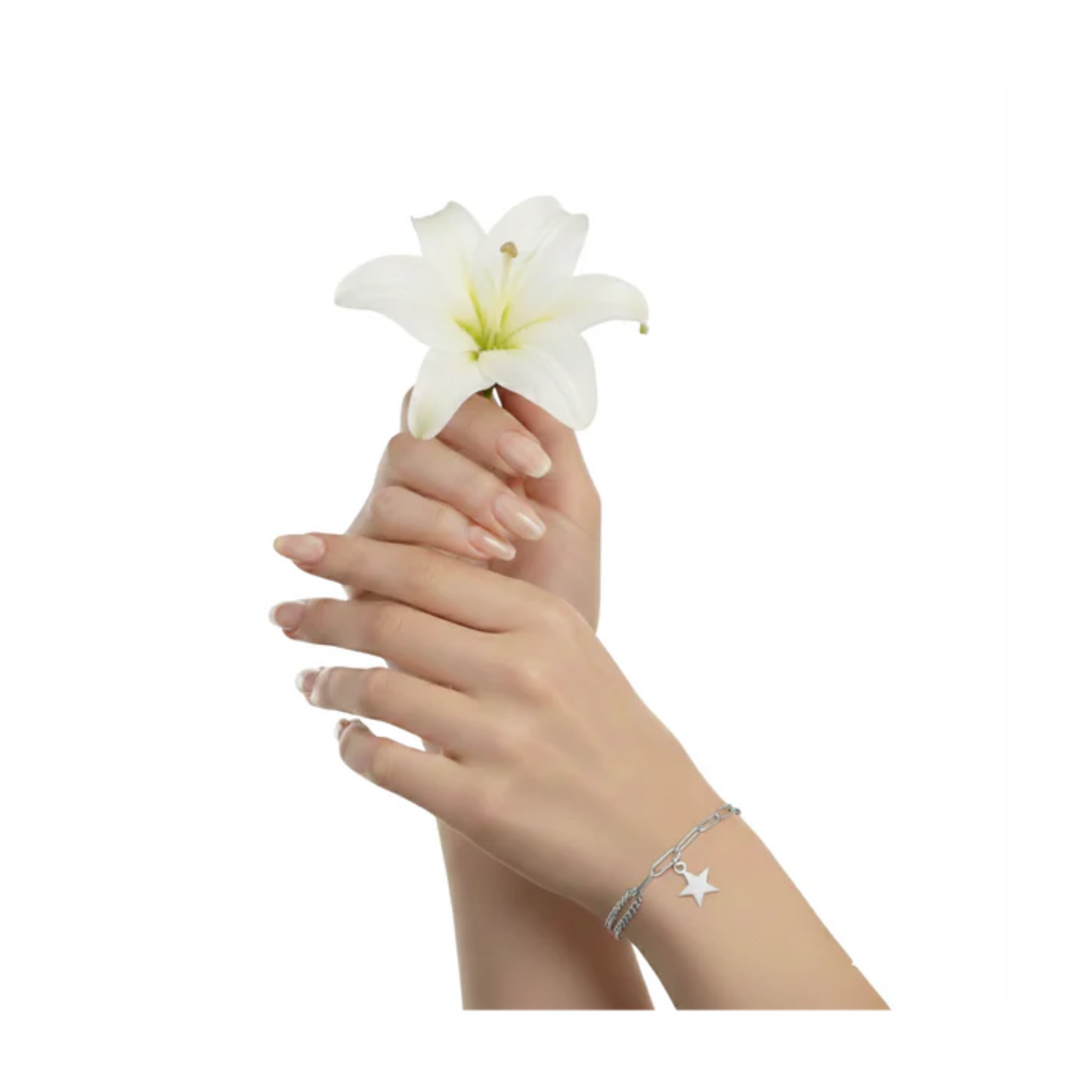 Stainless Steel Star Charm Chain Bracelet