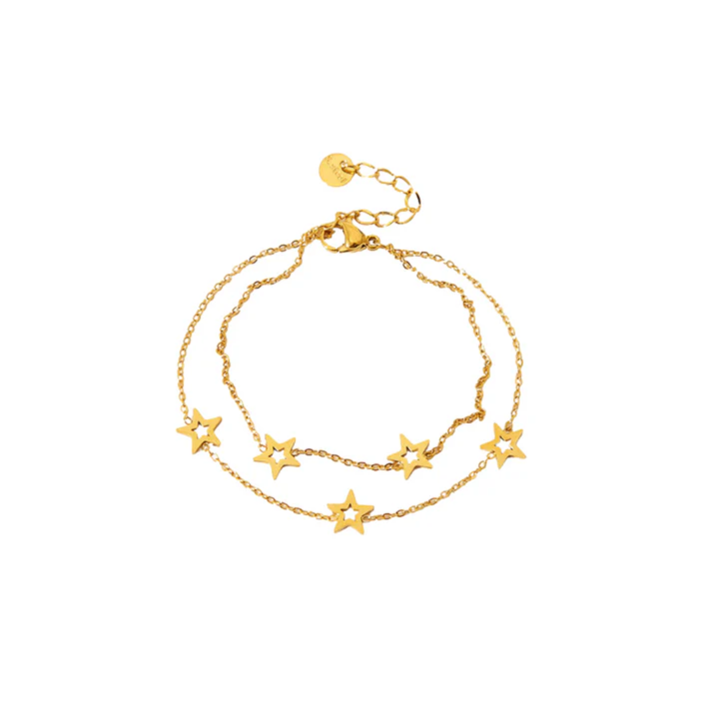 Korean Double Layer Star Charm Bracelet