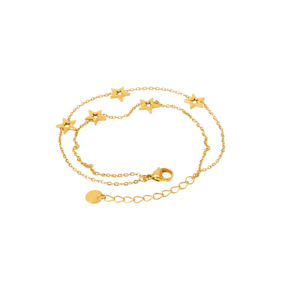 Korean Double Layer Star Charm Bracelet