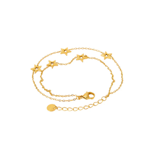 Korean Double Layer Star Charm Bracelet