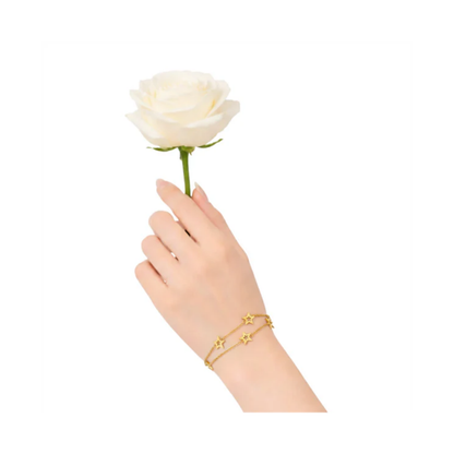 Korean Double Layer Star Charm Bracelet